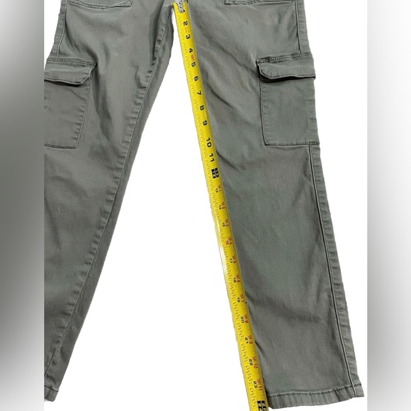 Ashley Mason Cargo Pants Crop Mid-Rise Women’s 13/31 Green Skinny - Picture 7 of 9